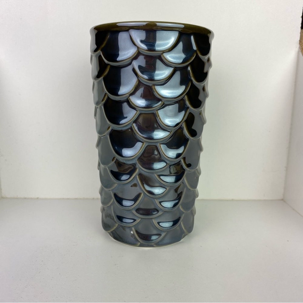 Starbucks Golden Brown Scales Traveler 10 Oz Double Wall Ceramic 2017 ( Rare )